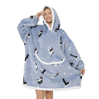 Hoodie Couverture Léopard Femme