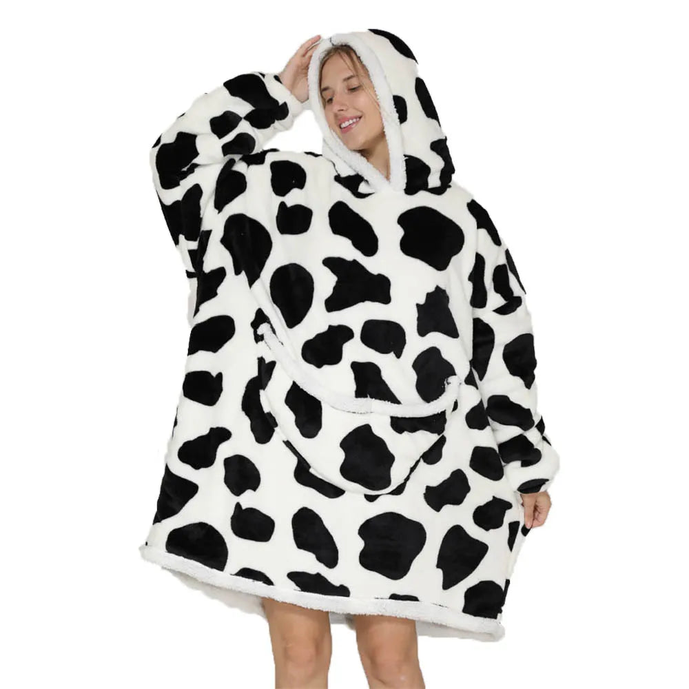 Hoodie Couverture Léopard Femme