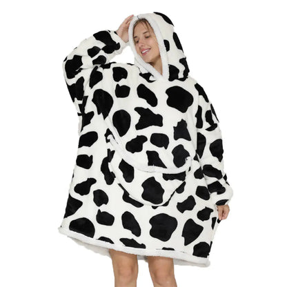 Hoodie Couverture Léopard Femme