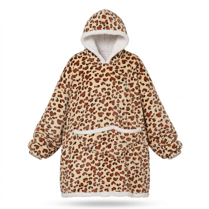 Hoodie Couverture Léopard Femme