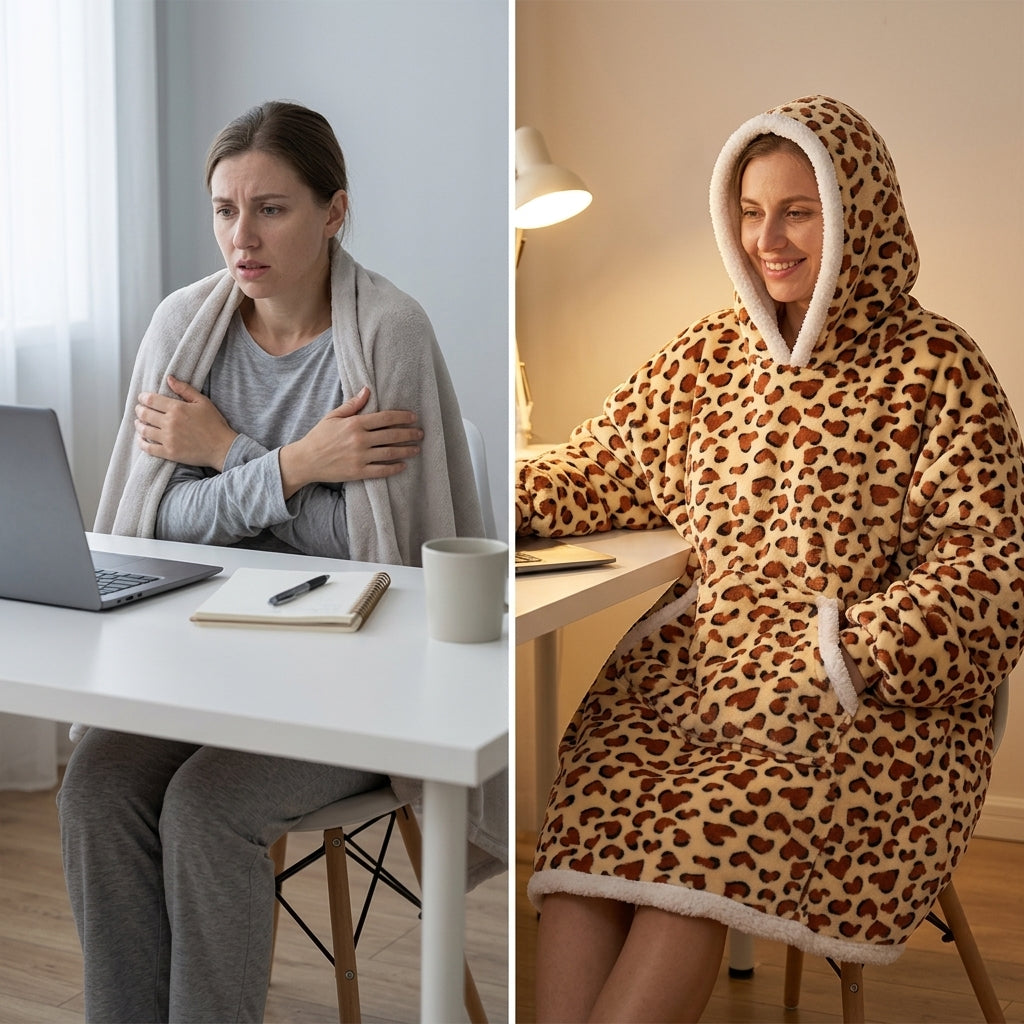 Hoodie Couverture Léopard Femme